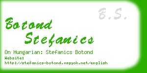 botond stefanics business card